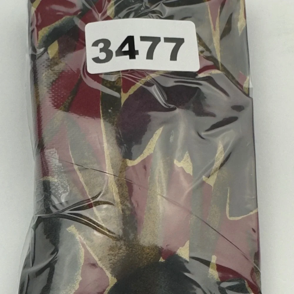 St Michael Mens Silk‎ Tie Burgundy Abstract Floral Made in Italy 3.5w X 57